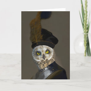 Das Owl General - Composite Malerei Dankeskarte