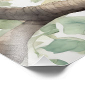 Das Owl, Wildlife Illustrative Poster (Ecke)