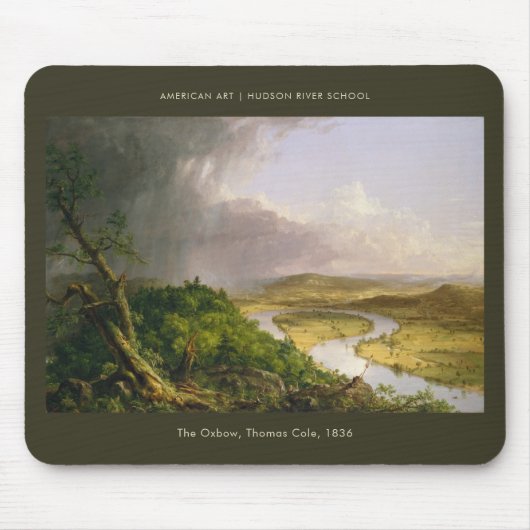 Das Oxbow Thomas Cole Fine Art Landschaftsbild Mousepad (Vorne)