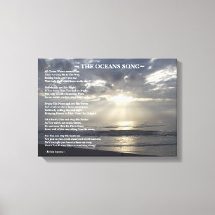 DAS OZEAN-LIED-GEDICHT LEINWANDDRUCK