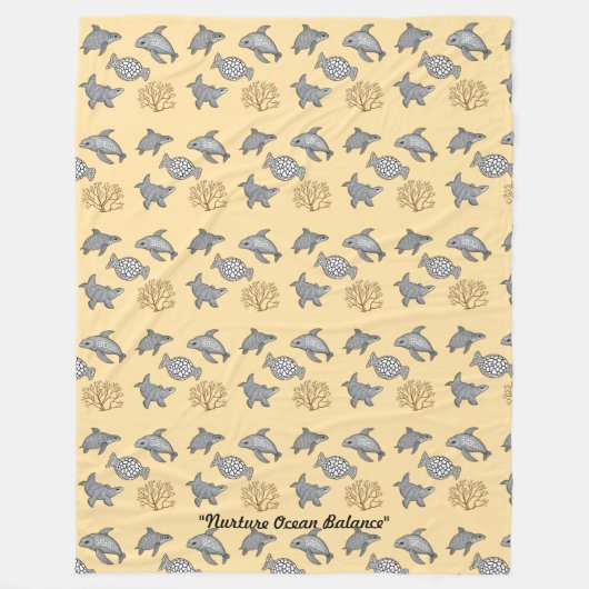 "Das Ozean-Plea" Fleecedecke (Vorderseite)