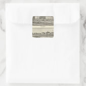 Das Ozeanhaus Quadratischer Aufkleber (Tasche)