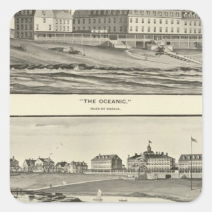 Das Ozeanhaus Quadratischer Aufkleber