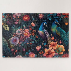 Das Paar der Friedhöfe In einem farbenfrohen Garte Puzzle