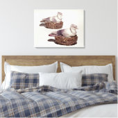 Das Paar der Töpferei Staffordshire Leinwanddruck (Insitu (Schlafzimmer))