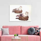 Das Paar der Töpferei Staffordshire Leinwanddruck (Insitu (Wohnzimmer))