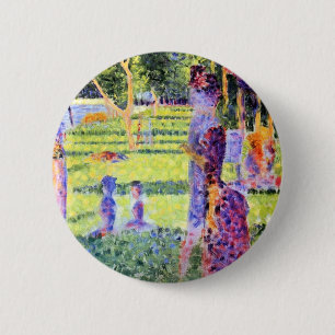 Das Paar von Georges Seurat, Vintage Pointillismus Button