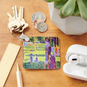 Das Paar von Georges Seurat, Vintage-Pointillismus Schlüsselanhänger