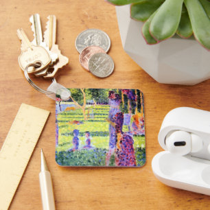 Das Paar von Georges Seurat, Vintage-Pointillismus Schlüsselanhänger