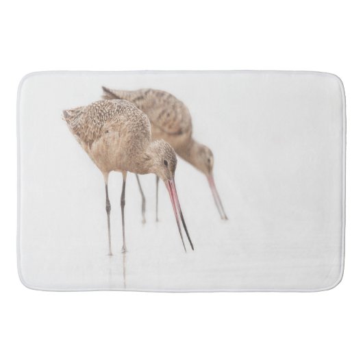 Das Paar von Marbled Godwit Badematte (Vorderseite)