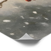 Das Paar Winterkardinalposter Poster (Ecke)