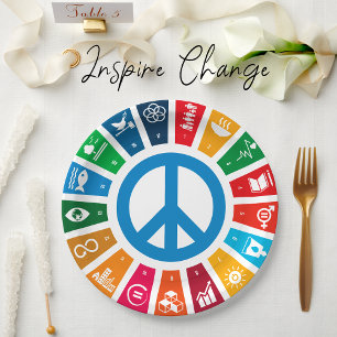 Das Paket "Peace Sustainability Goals Öko Friendly Pappteller