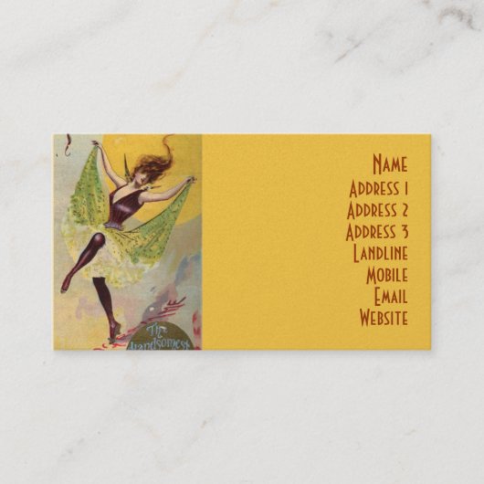 Das Palast-Theater von Vielzahl Visitenkarte (Vorderseite)