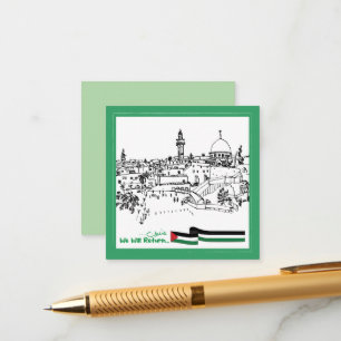 Das palästinensische Erbe und die Hoffnung: Wir we Begleitkarte