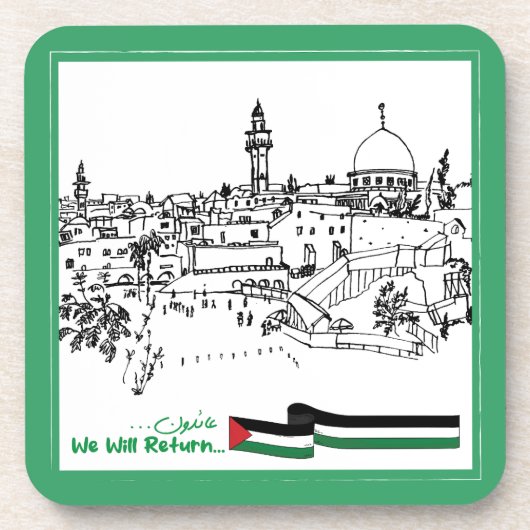 Das palästinensische Erbe und die Hoffnung: Wir we Getränkeuntersetzer (Vorderseite)