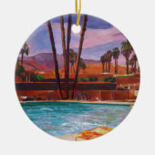 Das Palm Springs-Pool Keramikornament (Vorne)