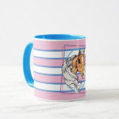 Das Palomino (blau, rosa und weiß) Tasse (Vorderseite Links)