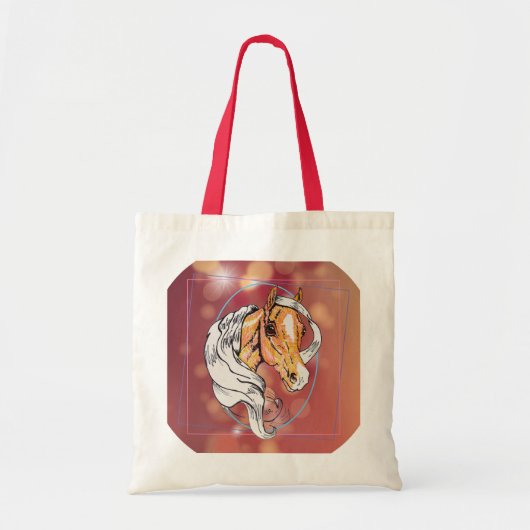 Das Palomino (weiche bordeauxfarbene Lichter) Tragetasche (Vorne)