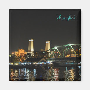Das Panorama von Bangkok in der Nacht Magnet