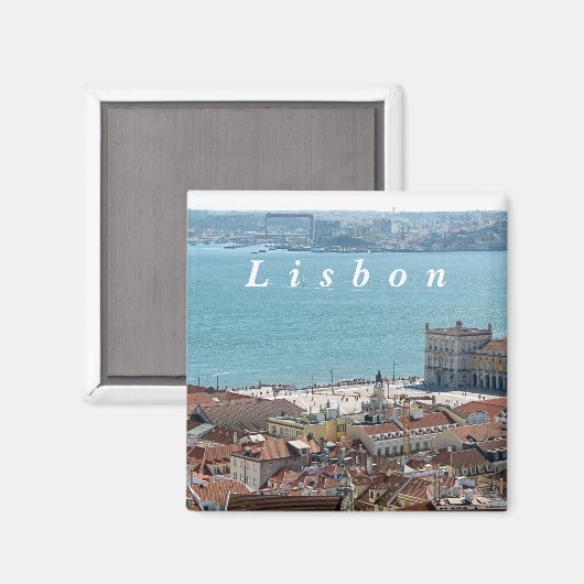 Das Panorama von Lissabon Magnet (Vorderseite/Rückseite)