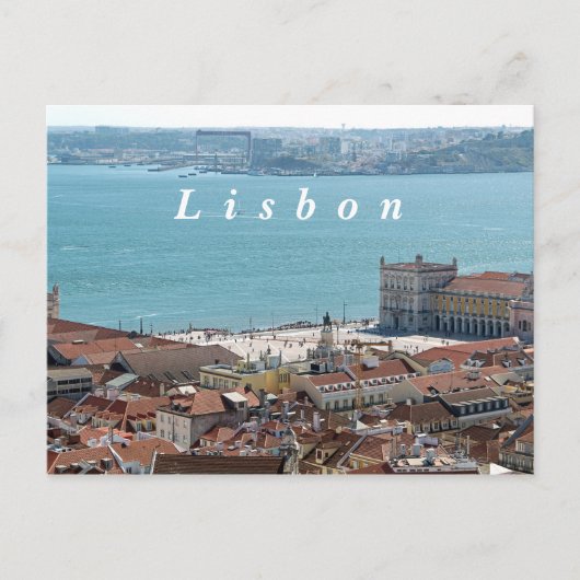 Das Panorama von Lissabon. Postkarte (Vorderseite)