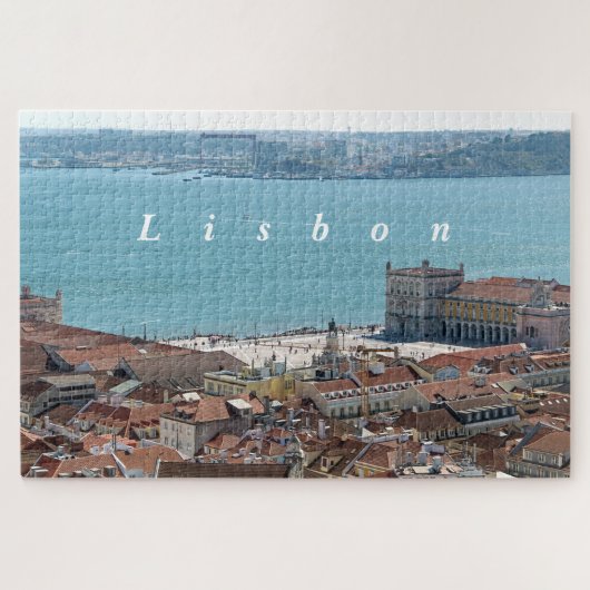 Das Panorama von Lissabon. Puzzle (Horizontal)