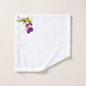 "Das Pansy-Party" auf einem Badetuch-Set (I) Badhandtuch Set (Waschlappen)