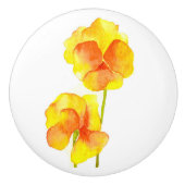 'Das Pansy-Party' auf einem Knob der Keramik (IV) Keramikknauf (Vorderseite)