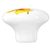 'Das Pansy-Party' auf einem Knob der Keramik (IV) Keramikknauf (Seitenansicht)