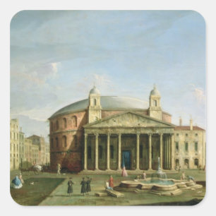 Das Pantheon in Rom Quadratischer Aufkleber