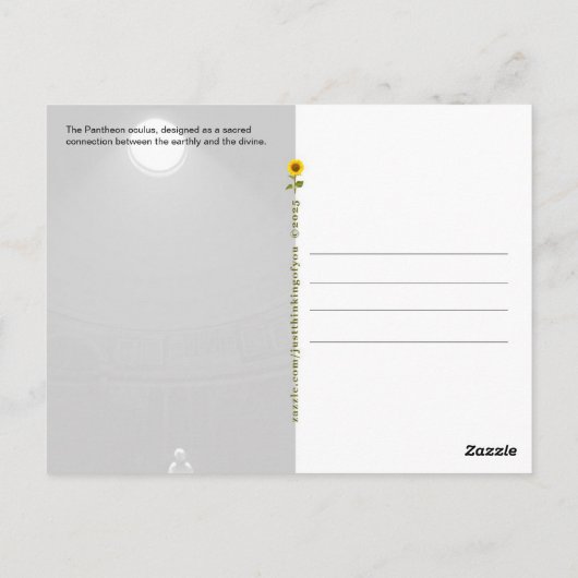 Das Pantheon Oculus, Rom, Italien - Postkarte (Rückseite)