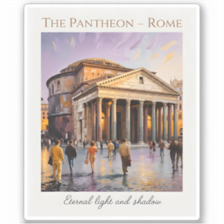 Das Pantheon Rom Italien Aquarell Vintage Reise Aufkleber