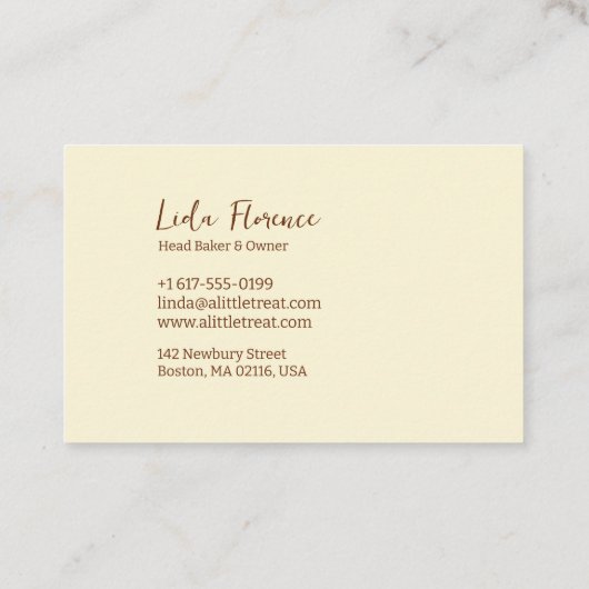 Das Pantry-Cookie Visitenkarte (Rückseite)