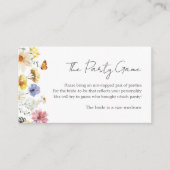 Das Panty-Spiel | Wildblume Boho Brautparty Begleitkarte (Vorderseite)