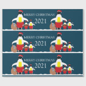 Das Papier der kleinen Helfer des Weihnachtsmanns Geschenkpapier (Flach)