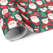 Das Papier des kleinen Weihnachtsmannes Geschenkpapier (Rolleneckpunkt)