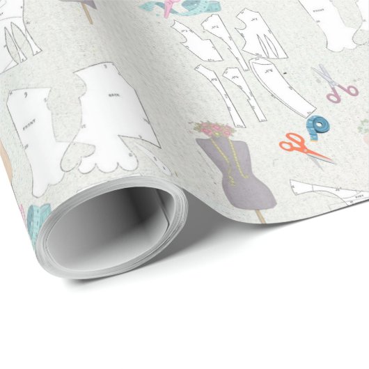 Das Papier des Modedesigners Wrapping Paper Geschenkpapier (Rolleneckpunkt)