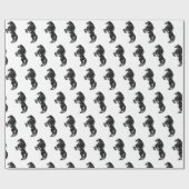 Das Papier für das Schwarze Wildpferd Geschenkpapier (Flach)