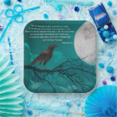 Das Papier Teller den Raven in Grün mit Gedicht (Party)