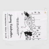 Das Papieren von rückwärts gerichteten Objekten. F Golfhandtuch (Horizontal)