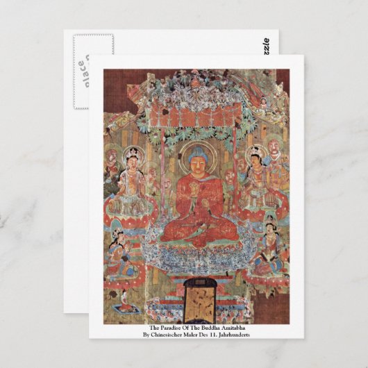 Das Paradies des Buddha Amitabha Postkarte (Vorne/Hinten)