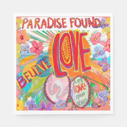 Das Paradies fand das Design von Glauben, Handeln, Serviette (Vorderseite)