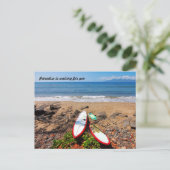 Das Paradies ist für Sie gewartet Postkarte (Stehend Vorderseite)