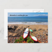 Das Paradies ist für Sie gewartet Postkarte (Vorne/Hinten)