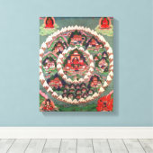 Das Paradies von Shambhala, tibetische Banner Leinwanddruck (Insitu (Holzboden))