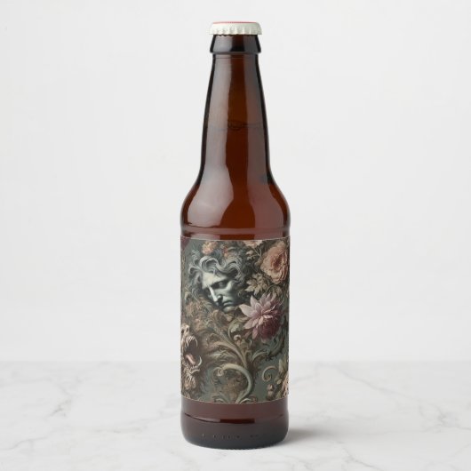 Das Paradoxon des Fahrers - Gotisches Mythisches K Bierflaschenetikett (Vorderseite)