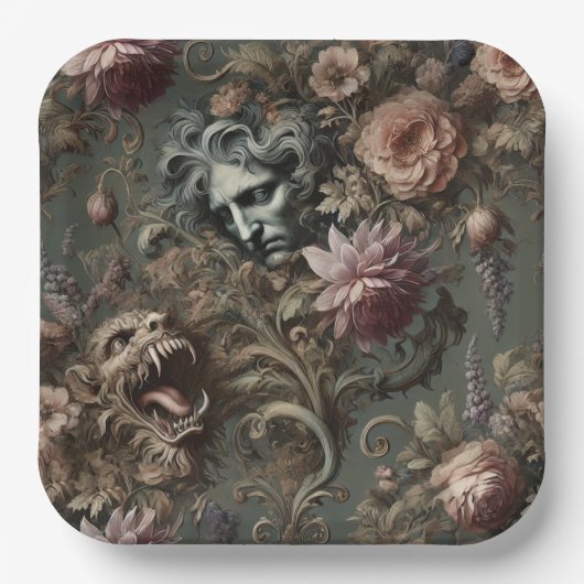 Das Paradoxon des Fahrers - Gotisches Mythisches K Pappteller (Vorderseite)