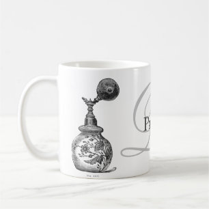 das Parfüm, Vintage-Parfüm-Illustration, Kaffeetasse