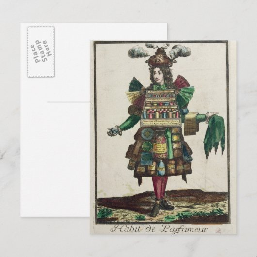 Das Parfümkostüm Postkarte (Vorne/Hinten)