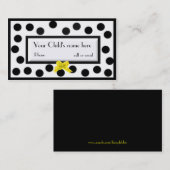 Das Paris-Hautecouture-Telefonkarte des Mädchens Telefonnummerkarte (Vorne/Hinten)